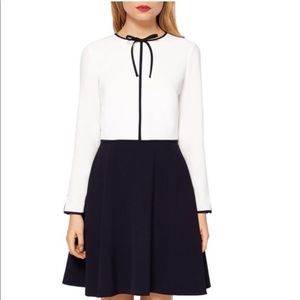 Ted Baker Loozy Neck-Tie Woven Skater Dress